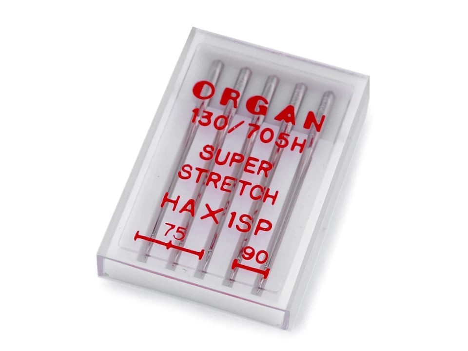 Organ Iker SUPER STRETCH háztartási varrógéptű 130/705 H 4mm-es tűtávolsággal