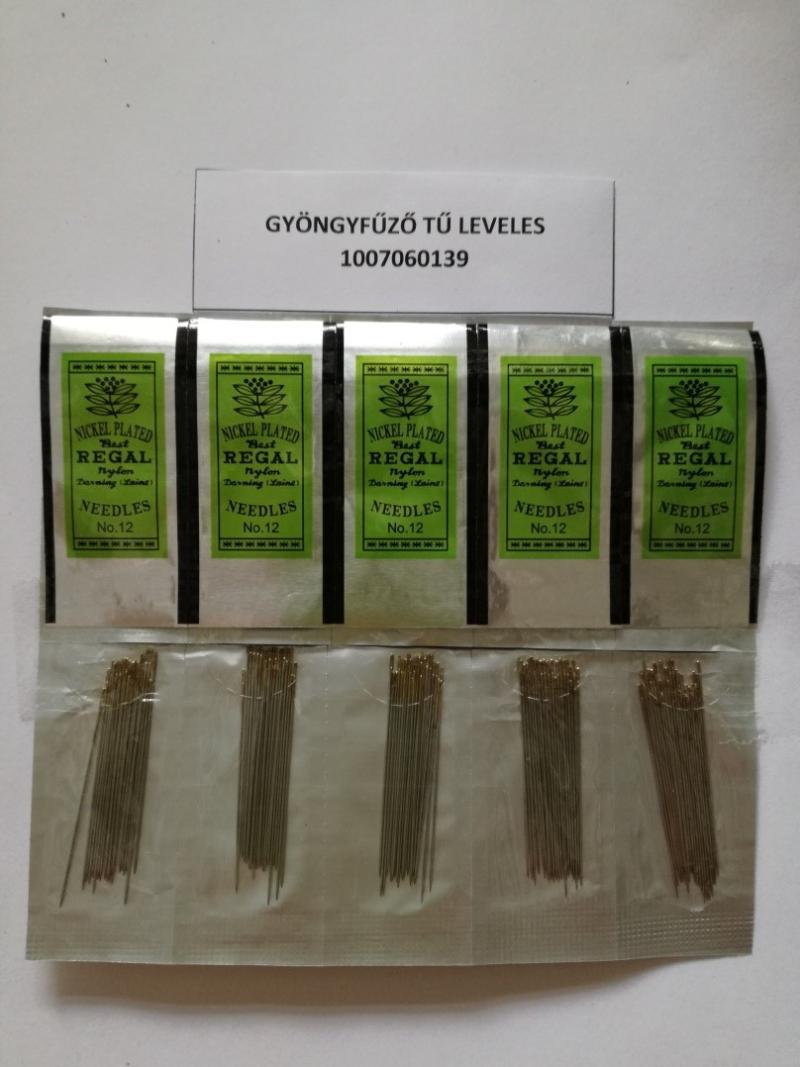 Gyöngyfűző tű, leveles