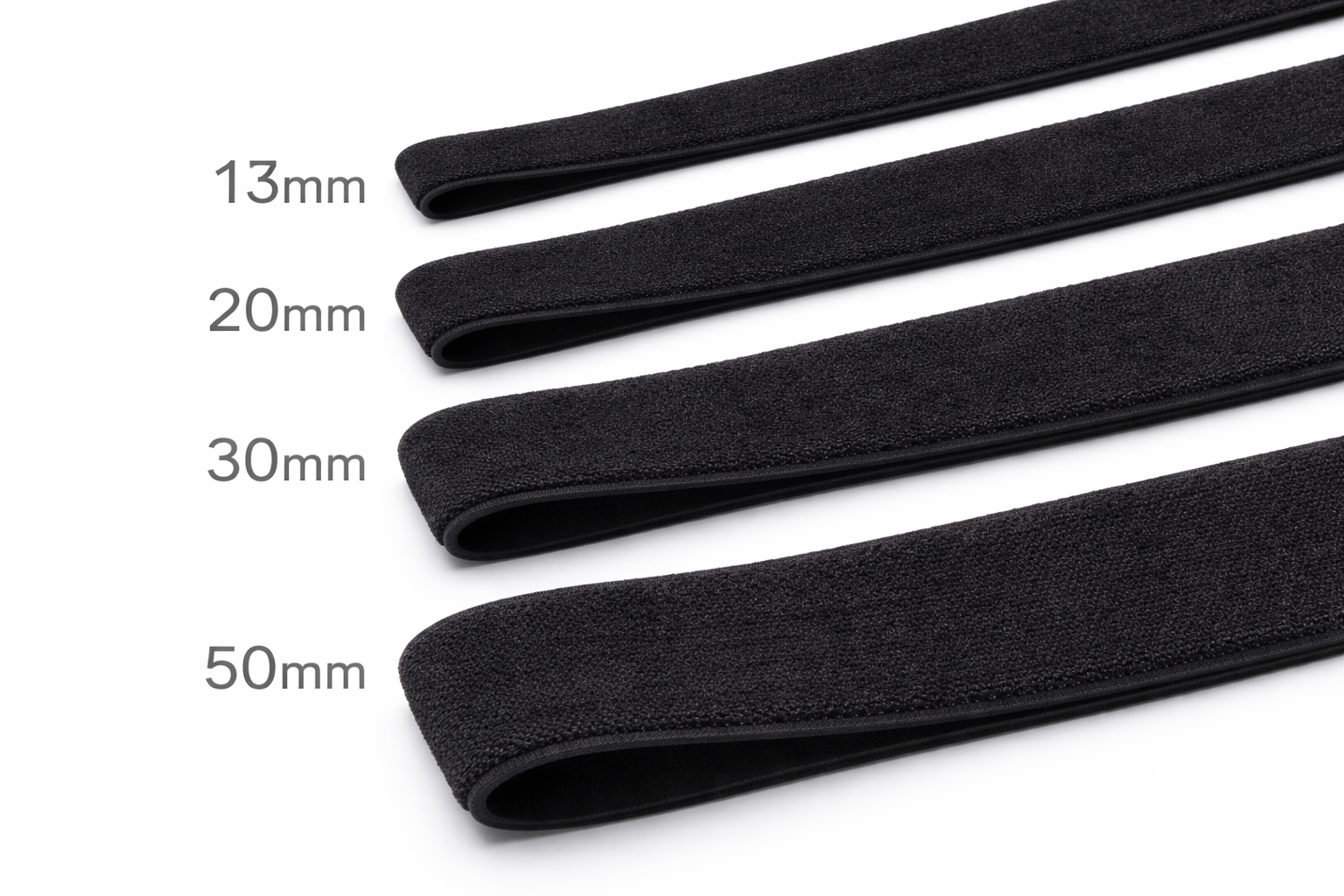 Plüss gumiszalag 20mm fekete